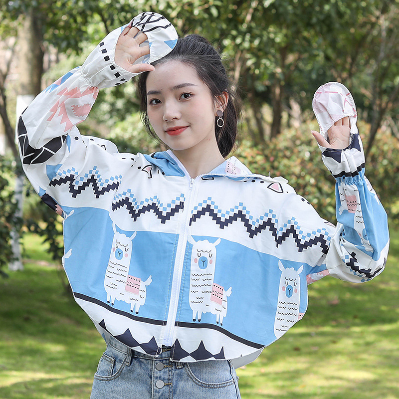 [cotton sunblock clothing] Electric car sunblock clothing women summer short full-body battery car sunblock clothing uv protection