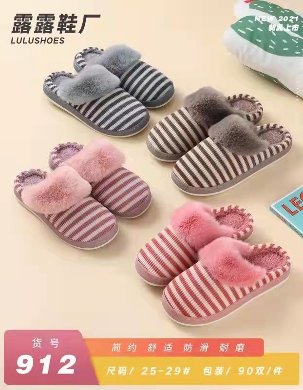 Cotton slippers lovers home warm thick floor wool slippers indoor anti - slip slippers wholesale thumbnail