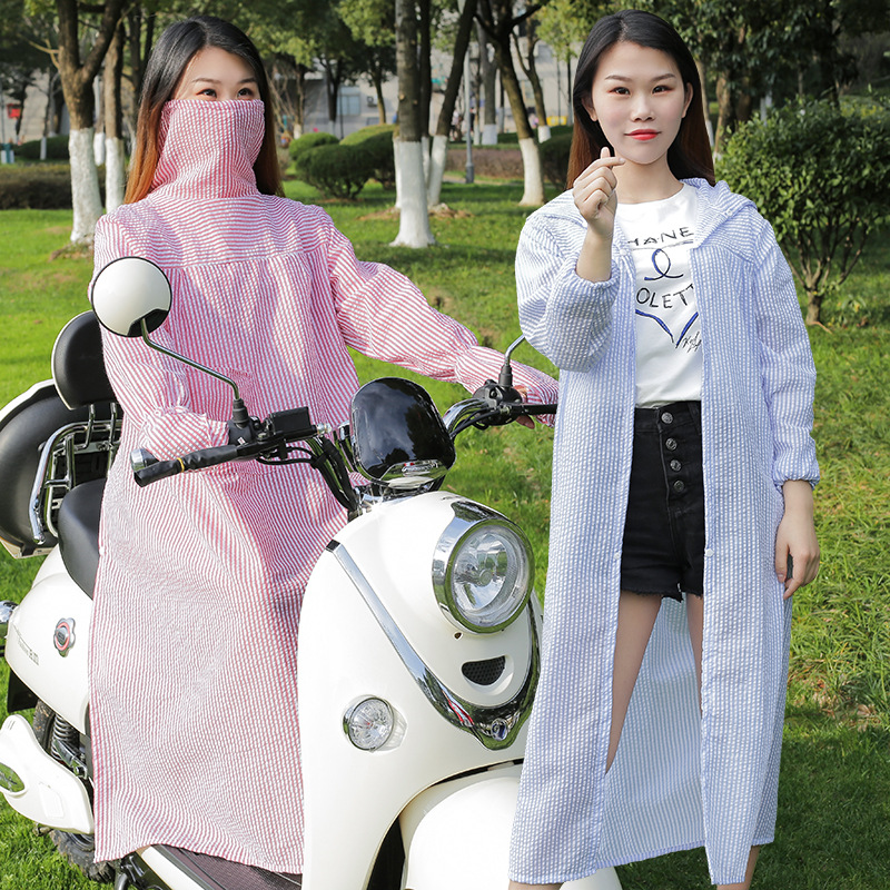 Summer riding electric motorcycle long sunscreen clothes female windscreen uv battery car sunshade shirt body shawl