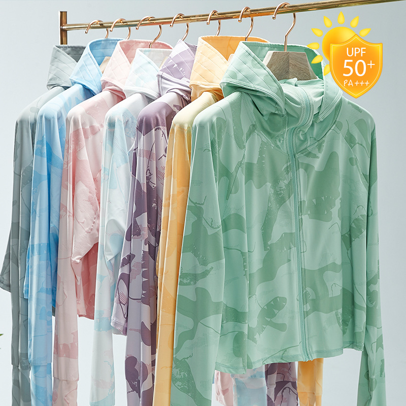冰丝防晒衣女夏季防嗮衣防紫外线防晒服披肩薄款骑车防晒衫斗篷