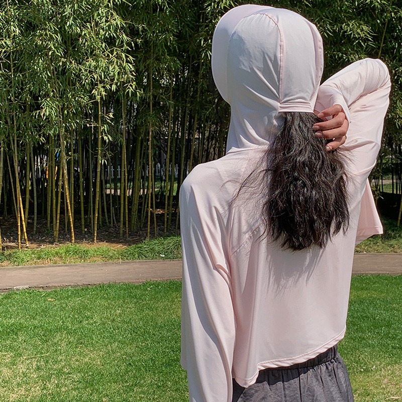 小斗篷连帽冰丝防晒衣女2022新款防紫外线超薄长袖斗篷防晒骑车服