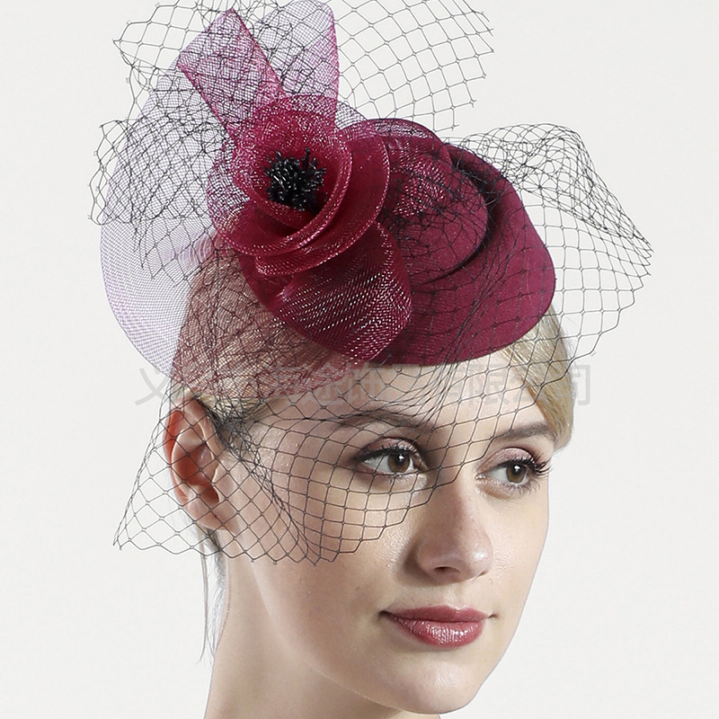 Factory direct sales, simple photo shoots, internet-famous gauze top hats, European and American bride photo shoots, photography hair accessories, top hats for women details Picture