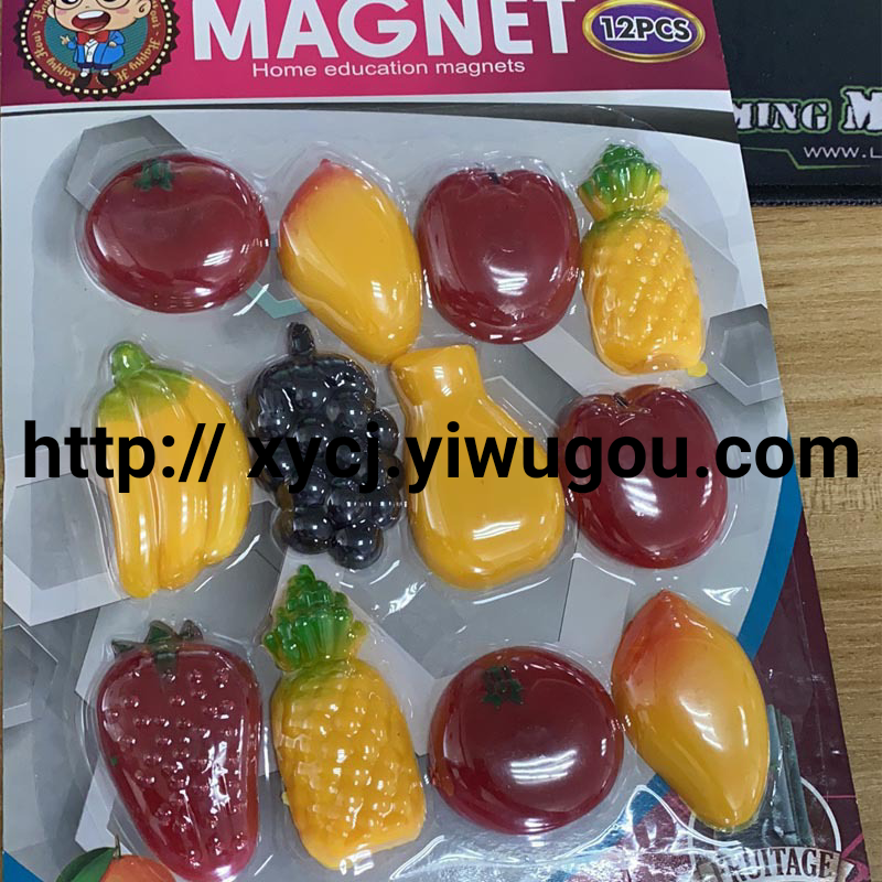 Vegetable refrigerator stickers, cartoon cute three-dimensional magnetic stickers, magnet creative magnetic stickers, a set of factory direct sales