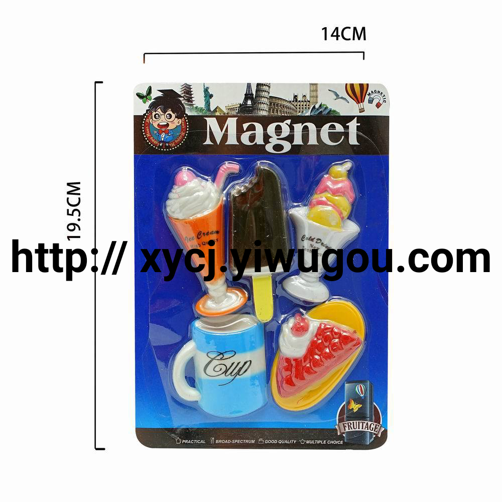 Vegetable refrigerator stickers, cartoon cute three-dimensional magnetic stickers, magnet creative magnetic stickers, a set of factory direct sales Item Picture