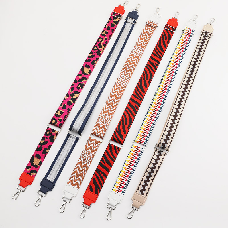 Double-sided woven strap, knitted strap, satin strap, thickened backpack strap -5cm polyester printed jacquard PU shoulder strap wholesale Application Scenario