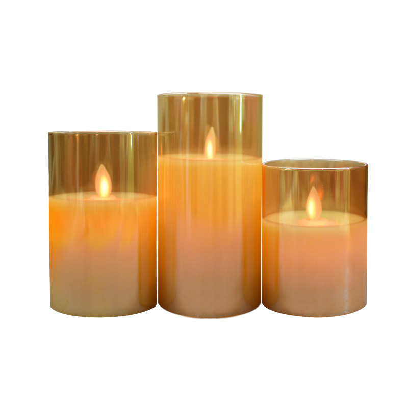 The LED electronic candle lamp glass cup is swaying and shaking Item Picture