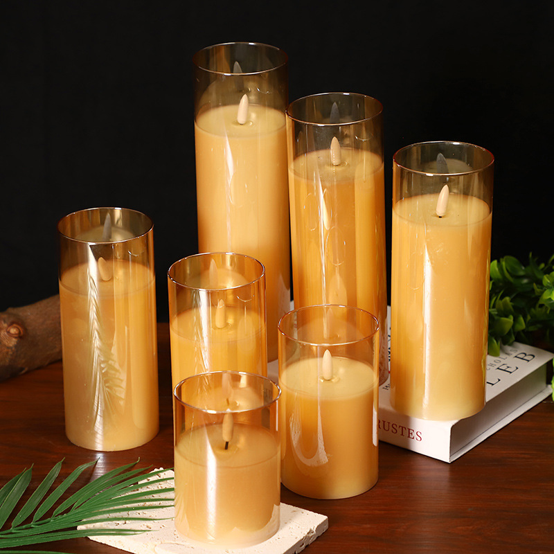 The LED electronic candle lamp glass cup is swaying and shaking details Picture