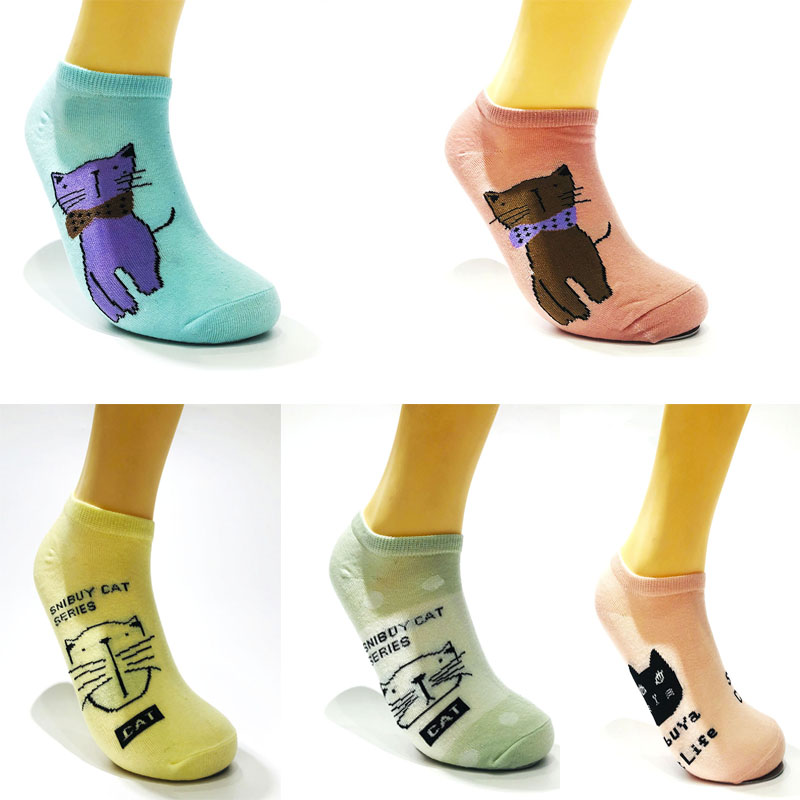 (Buoyancy Style) Cartoon kitten colorful cotton socks