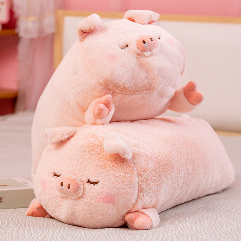 New animal throw pillow, long strip sleeping pillow, office nap pillow, backrest, children's doll, plush toy Application Scenario