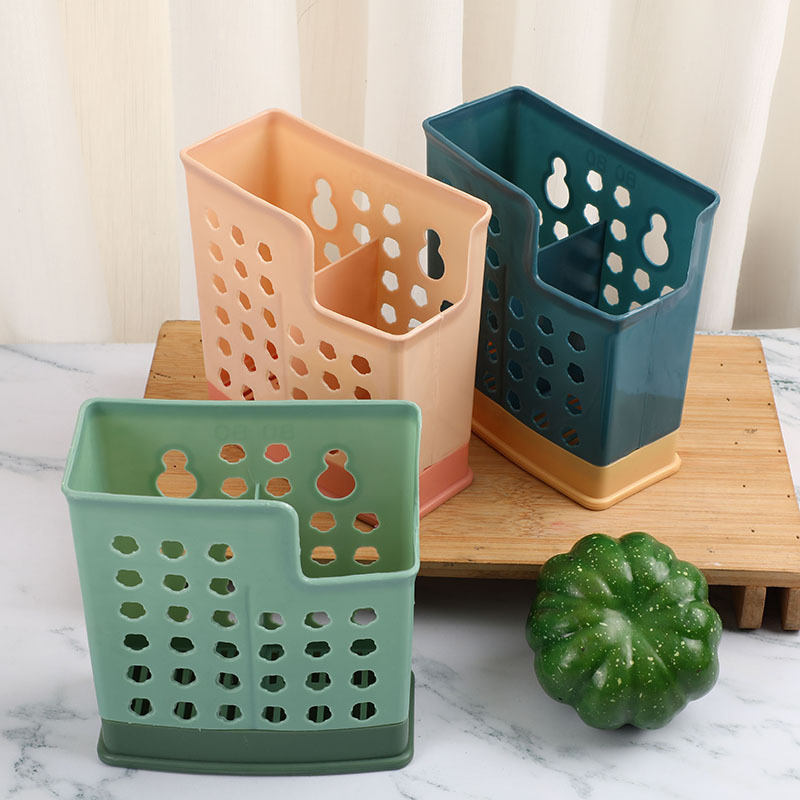 Tray chopstick basket, home simple style hollowed-out PP chopstick storage box, kitchen organizing tableware storage box
