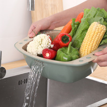 塑料双层洗菜篮 创意厨房沥水蔬菜清洗篮子多功能客厅水果收纳篮