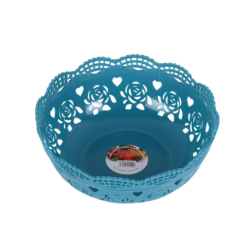 Factory-supplied simple hollowed-out geometric style PP fruit plate for home living room and kitchen fruit cleaning and storage Item Picture