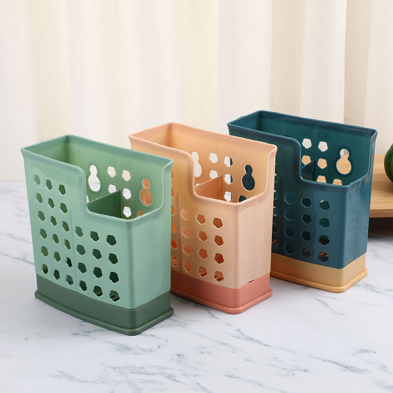 Tray chopstick basket, home simple style hollowed-out PP chopstick storage box, kitchen organizing tableware storage box details Picture