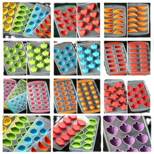 Silicone ice cube creative ice box freezer frozen fruit pattern ice cube mold