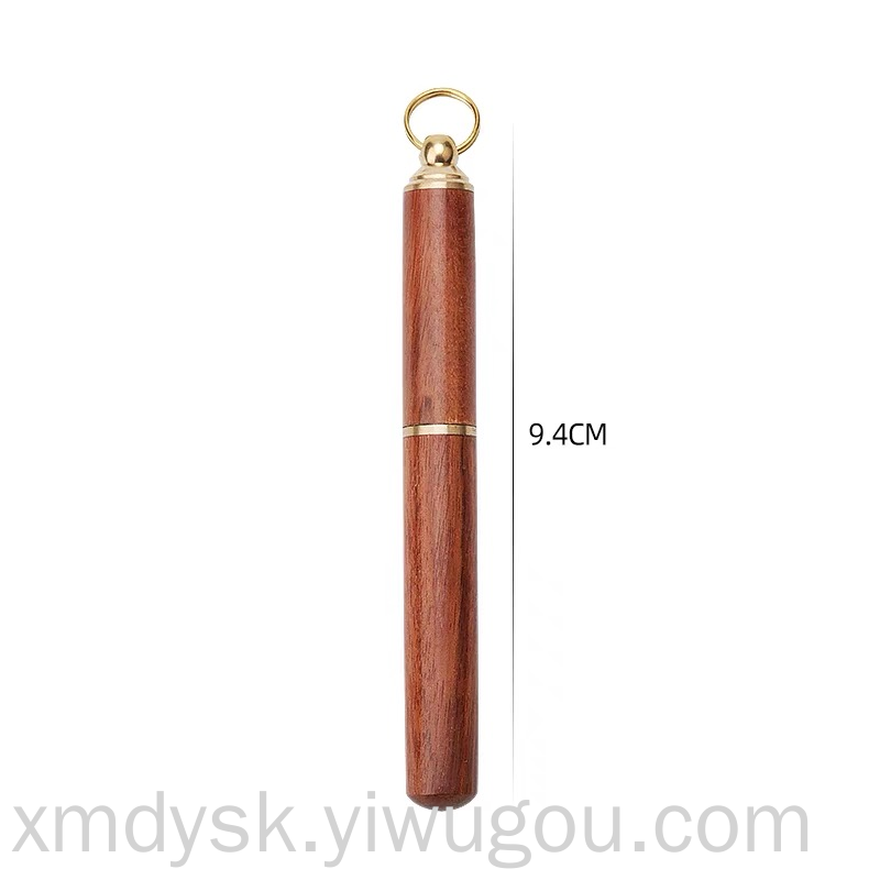 Solid wood ear scoops, old-fashioned single portable spring pure copper ear scoops, spiral ear picks, luxurious portable ear pickles Item Picture