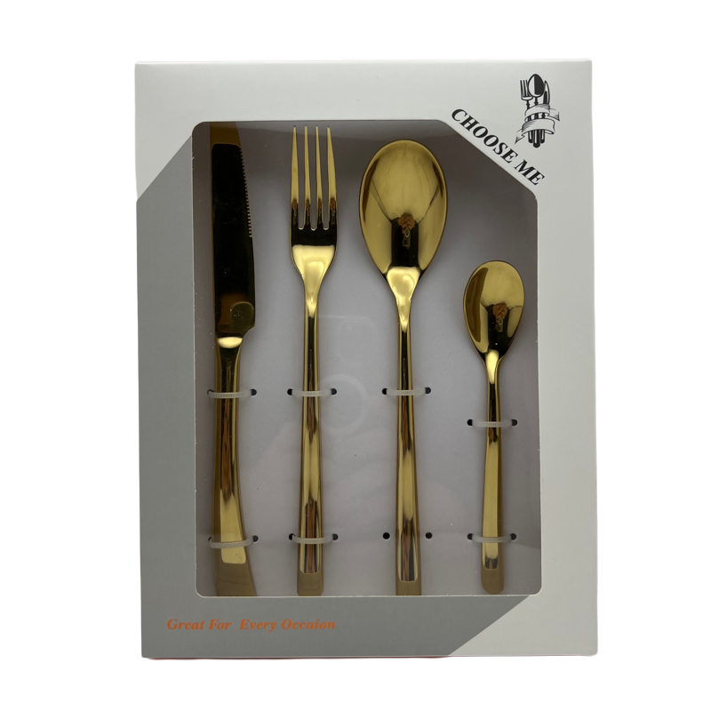 Stainless steel spoon Moonlight Nordic western tableware set western household with gift box 4 pieces