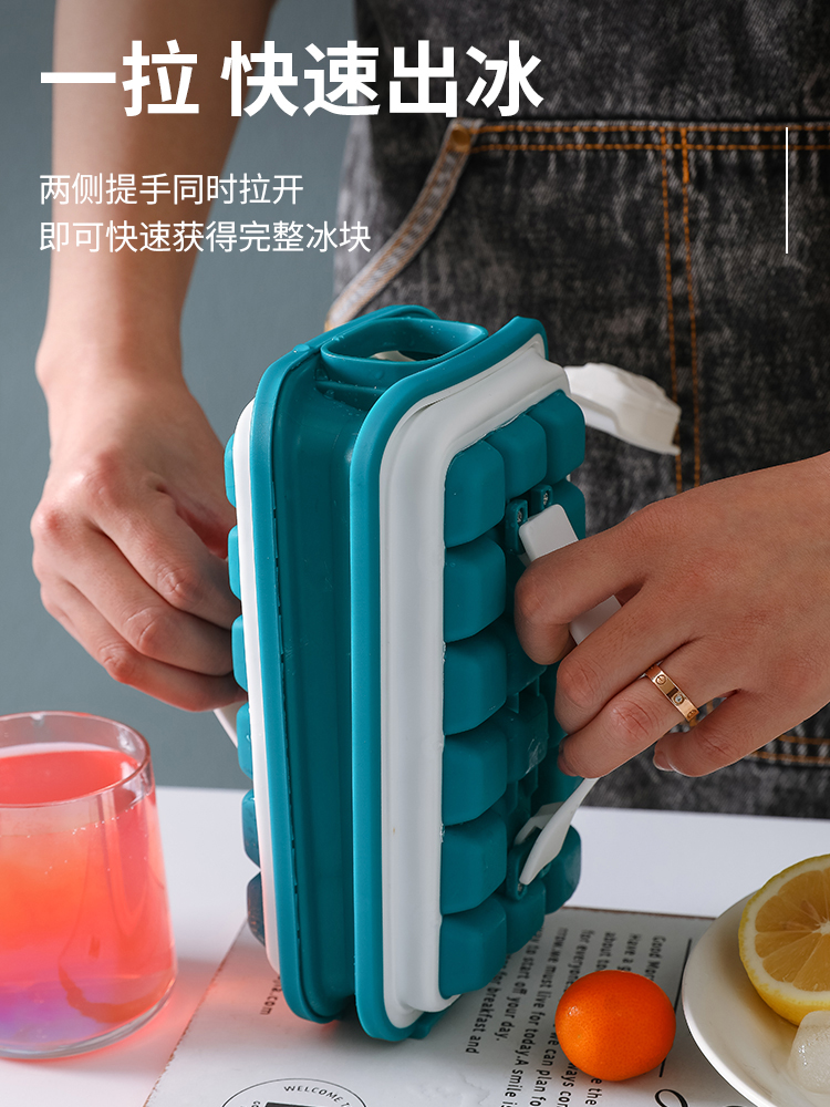 Ice hockey pot ice lattice mold kettle home self storage box refrigerator ice maker ice block bag silicone red magic
