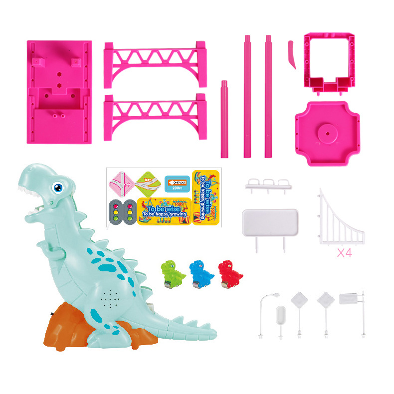 儿童仿真恐龙玩具模型电动爬楼梯拼装会动滑滑梯小孩1-3-6周岁详情图3