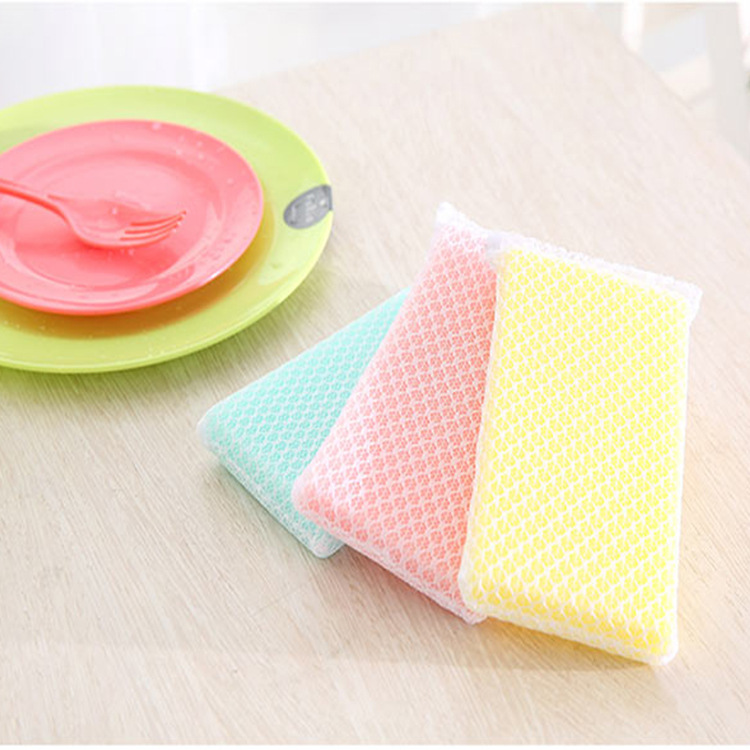 Korean and Japanese sponge scouring pads, kitchen cleaning daily necessities, mesh cloth bags, sponges, sponge blocks