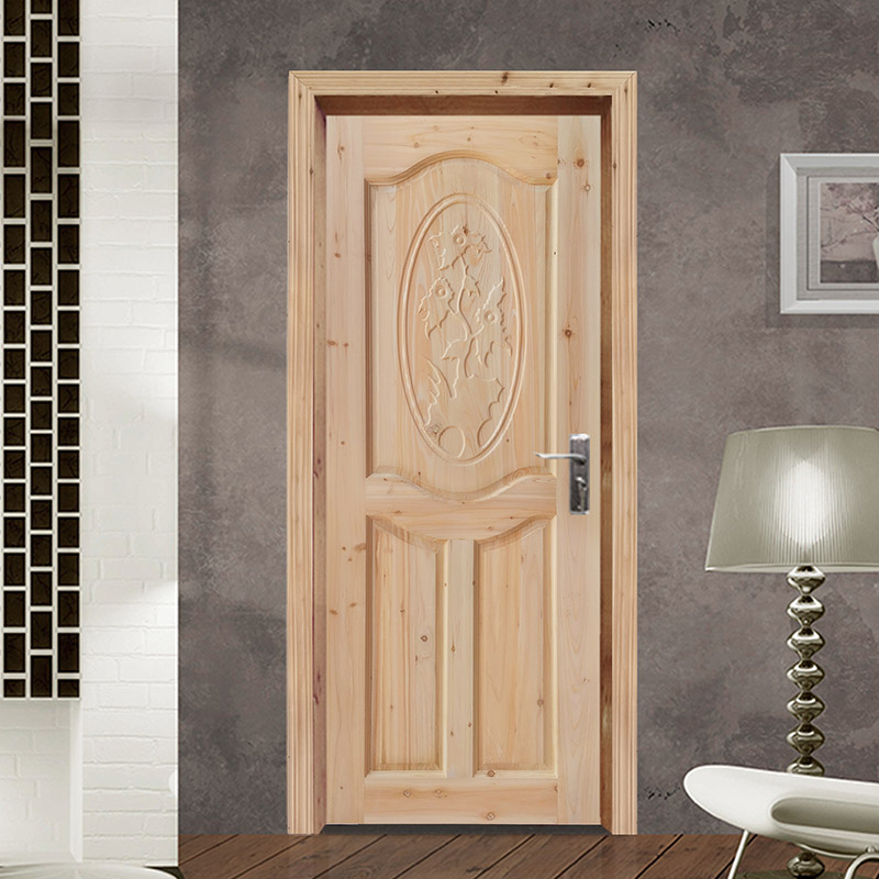 Customized solid wood doors, Chinese-style fir door sets, solid wood doors, interior door sets, barn doors, room doors, bedroom doors