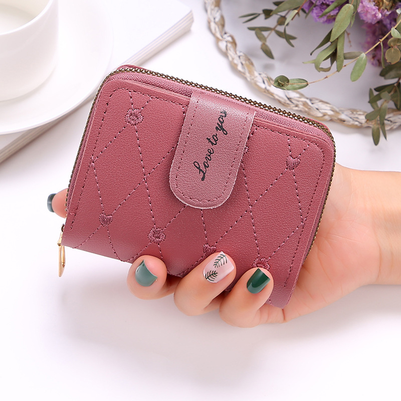 Cremallera corto zero monedero mujer nueva moda pequeño clip de dinero tarjeta bolsa uno en uno bolsa estudiante adolescente cute moneda bolsa Specification image