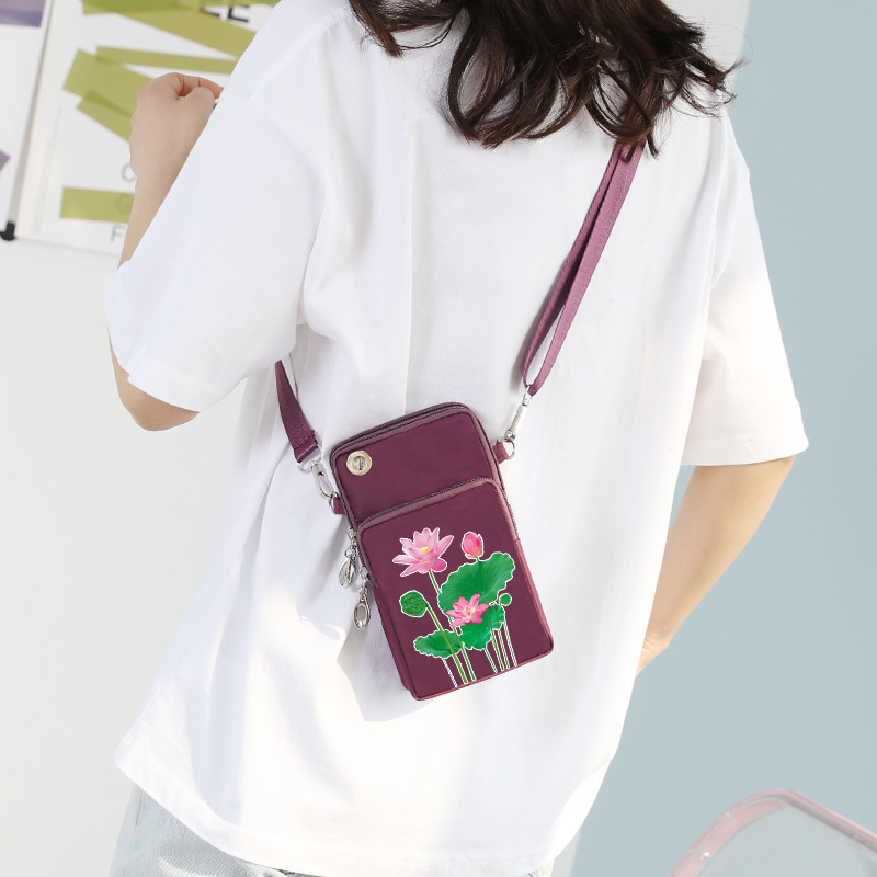 Bolsa de teléfono mujer crossbody 2022 verano mujer mamá pantalla grande ligero vertical multicapa cambio bolsa de tela pequeña Specification image