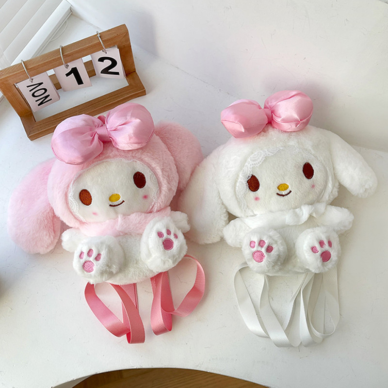 Japanese cute bunny bag 2022 new personality cute backpack cartoon girl heart doll plush bag