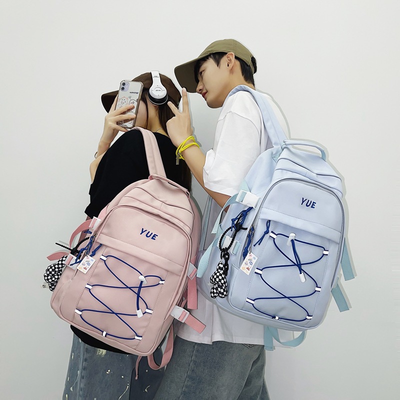 Mochila escolar mujer versión coreana estudiante de secundaria gran capacidad original cebu bolso de trabajo mochila hombre moda cool ins mochila de moda Specification image