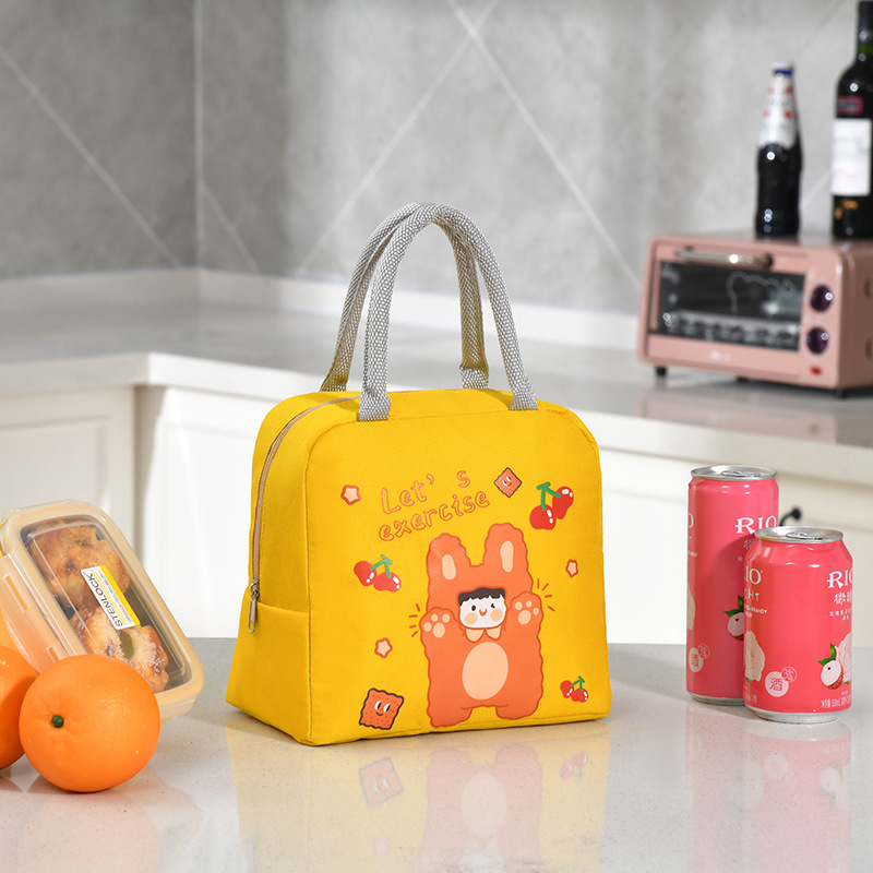 2022新款卡通饭盒袋保温保冷便携带饭便当包加厚铝箔保温袋便当袋详情图4