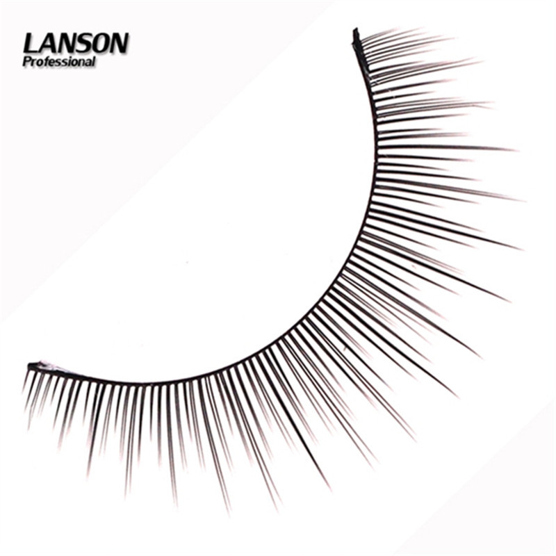Short black soft cotton thread with false eyelashes for women to look natural without makeup, creating a trendy, airy and curly eyelash look. Factory direct sales Specification image