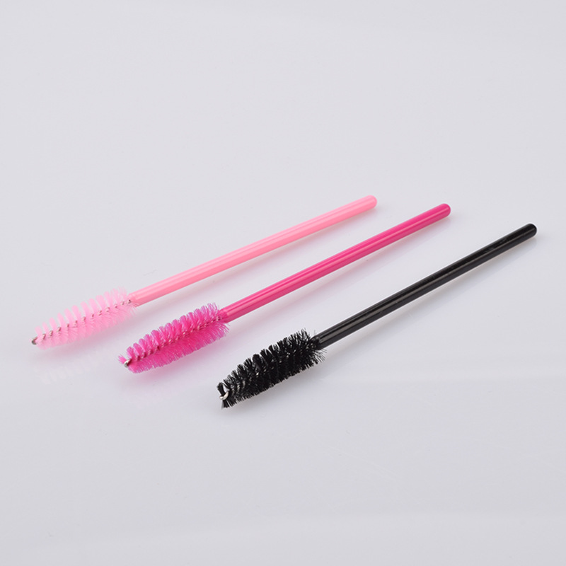 Factory direct sales of disposable false eyelash brushes, eyebrow brushes, spiral eyelash brushes and nylon eyelash curling combs details Picture