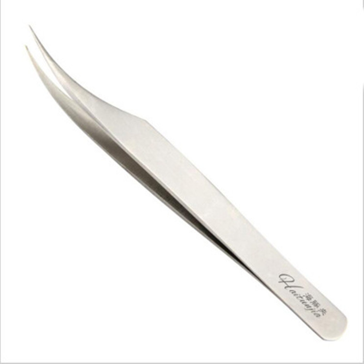 Genuine stainless steel Swiss eyelash extension false eyelash tweezers, Golden feather clips, dolphin clips, eyelash auxiliary tools Item Picture