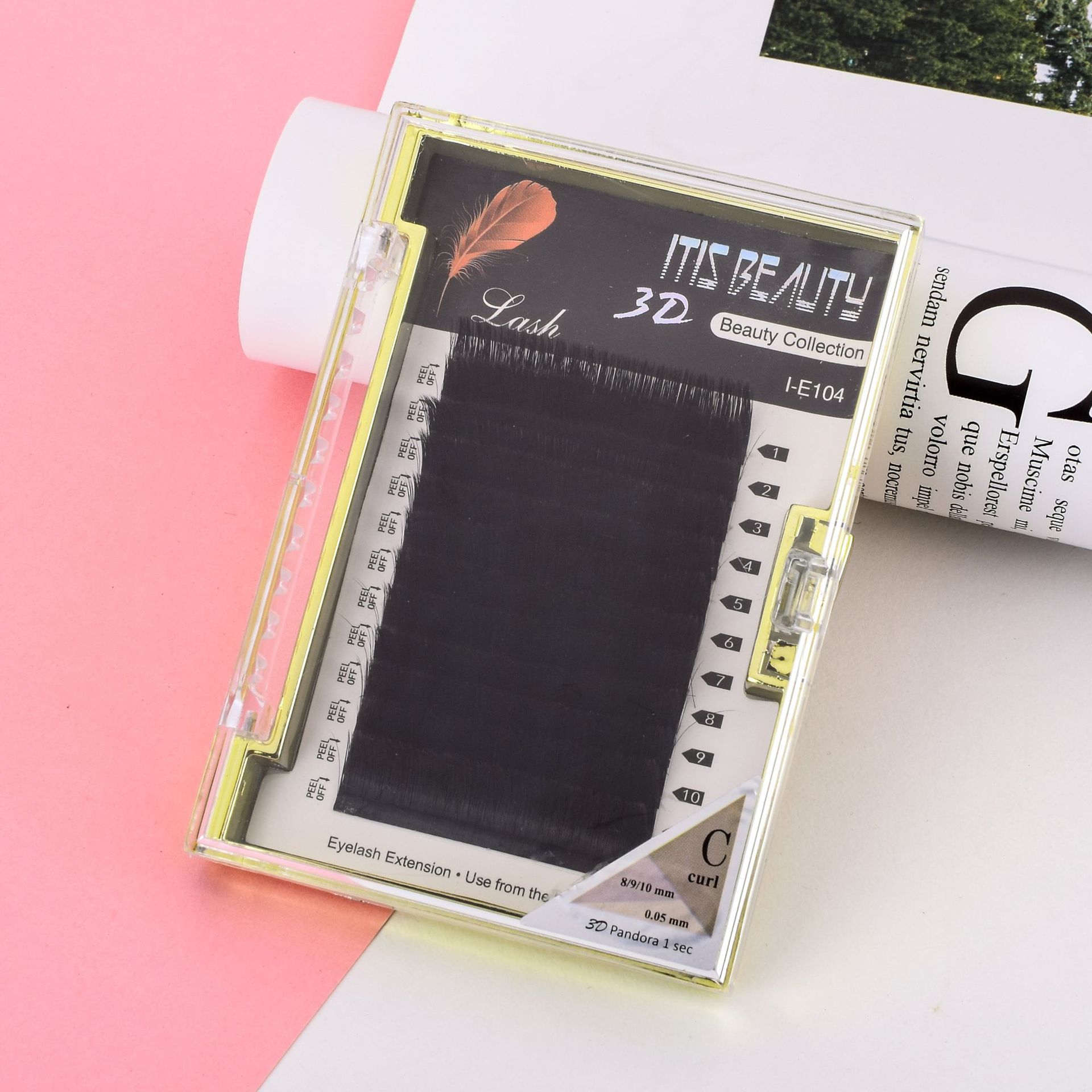 One-second blooming eyelash extension camellia eyelash 3D double-layer dense eyelash planting false eyelash wholesale in stock
