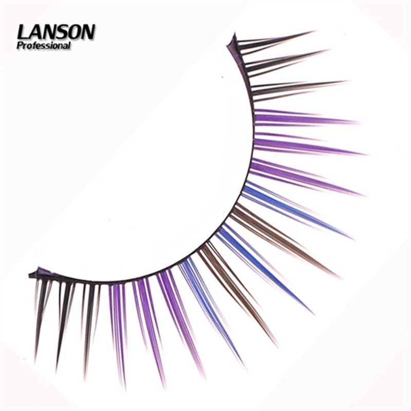 Mary's 1-pair new false eyelashes are thick, natural, with a gradient of colors and fashionable fiber hair eyelashes Item Picture
