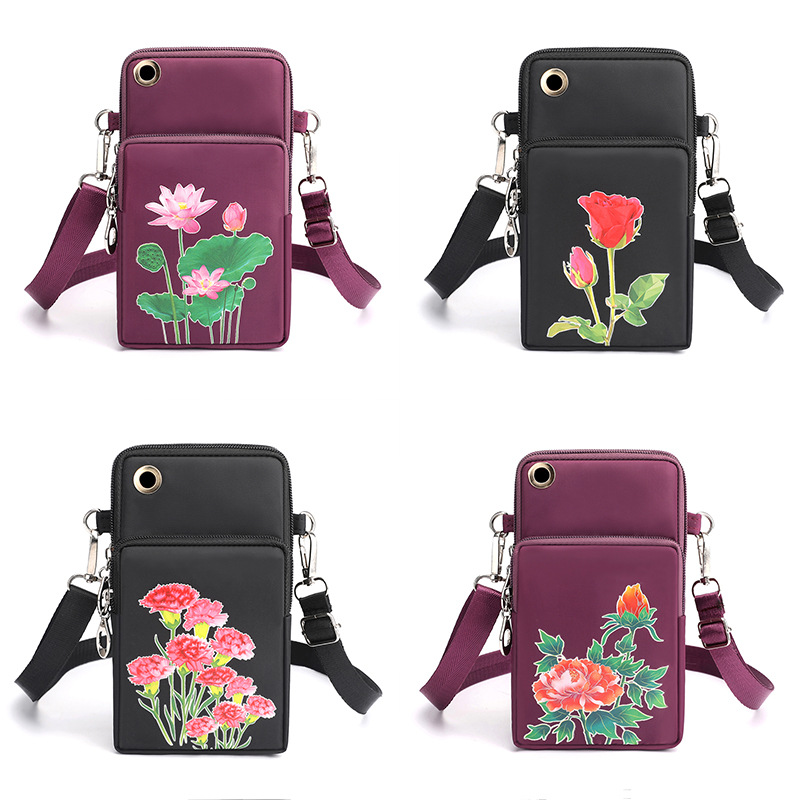 Bolsa de teléfono mujer crossbody 2022 verano mujer mamá pantalla grande ligero vertical multicapa cambio bolsa de tela pequeña Item Picture