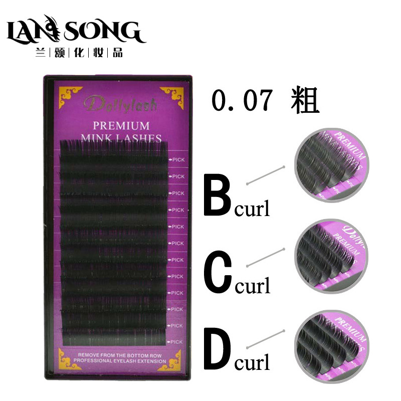 Wholesale of 12-row false eyelash extensions and eyelash implants, a best-selling product in Taiwan, featuring pure handcrafted close-spaced eyelash extensions