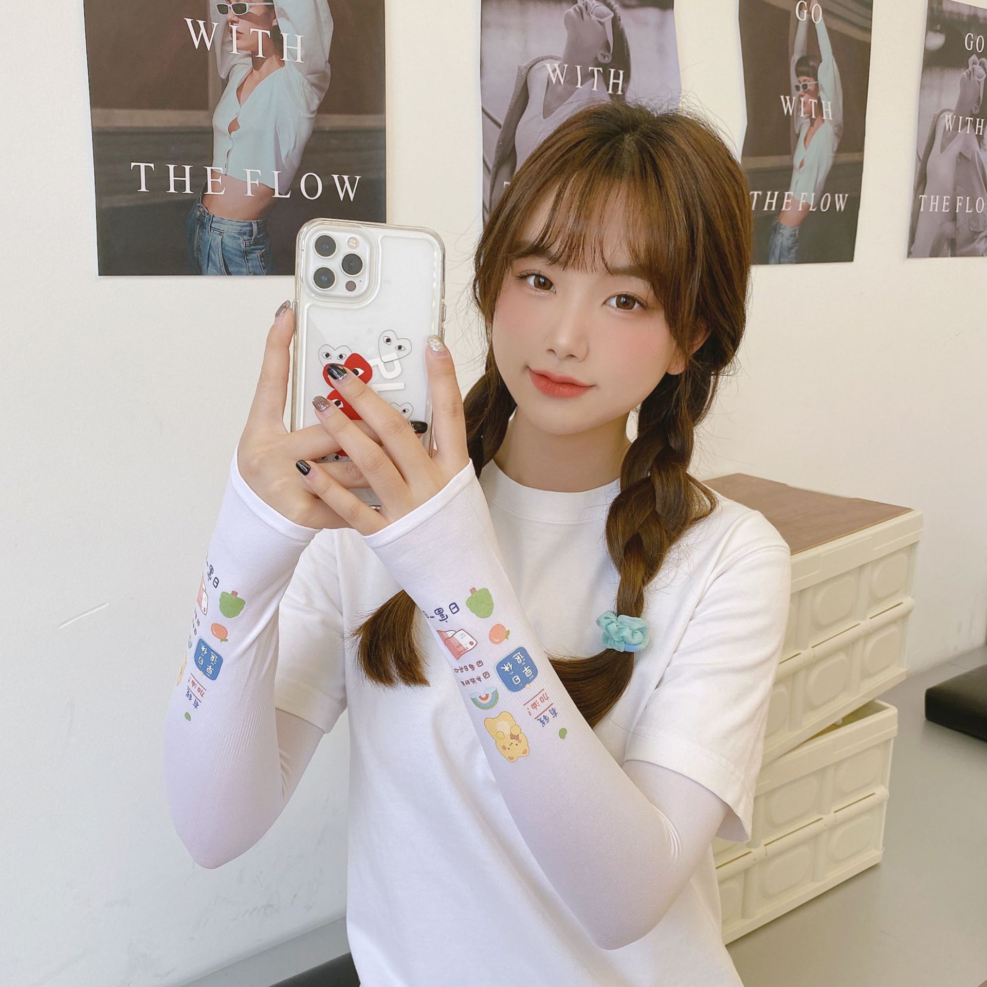 Cute ice silk sleeve sleeves for women, a slim summer sunshade wonder, arm sleeves for sun protection and UV protection Specification image