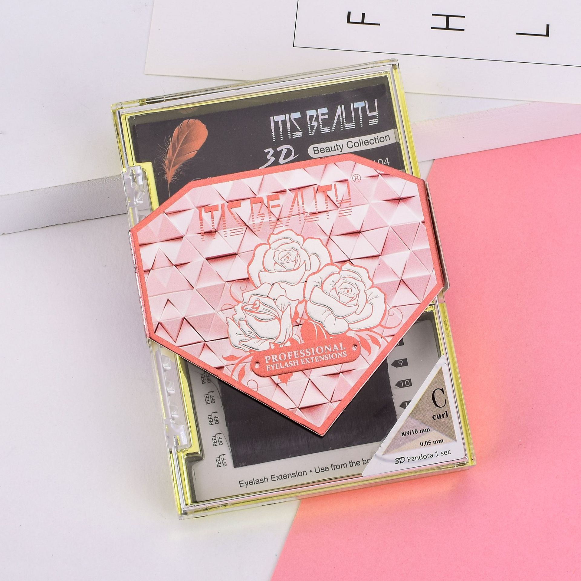 One-second blooming eyelash extension camellia eyelash 3D double-layer dense eyelash planting false eyelash wholesale in stock Specification image
