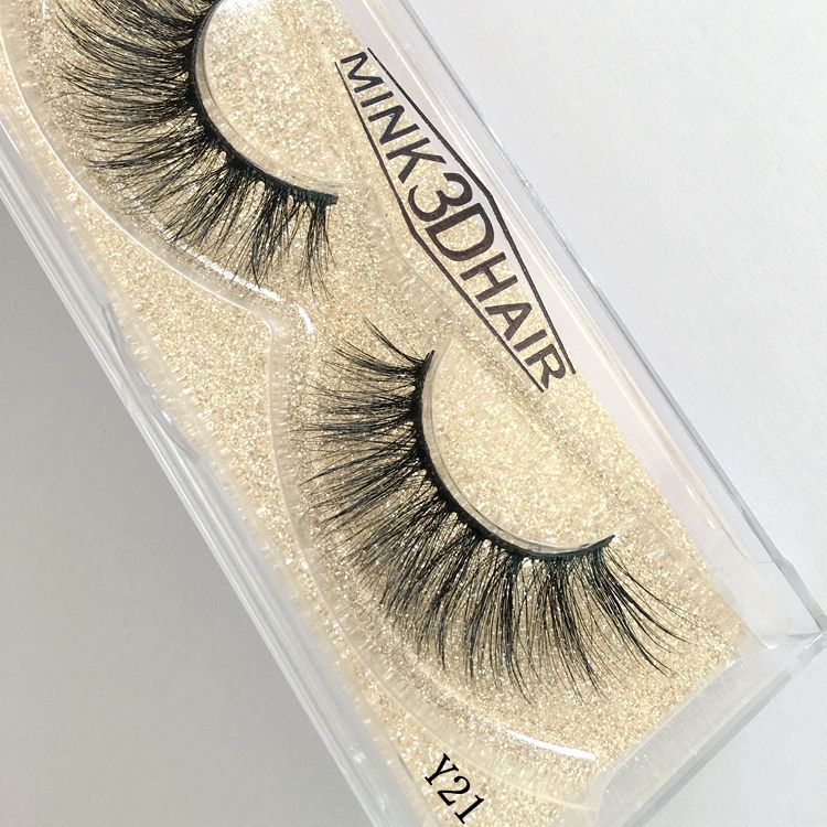 Wholesale of 3d false eyelashes imitating mink hair from European and American manufacturers, cross-border thick false eyelashes factory wholesale Specification image
