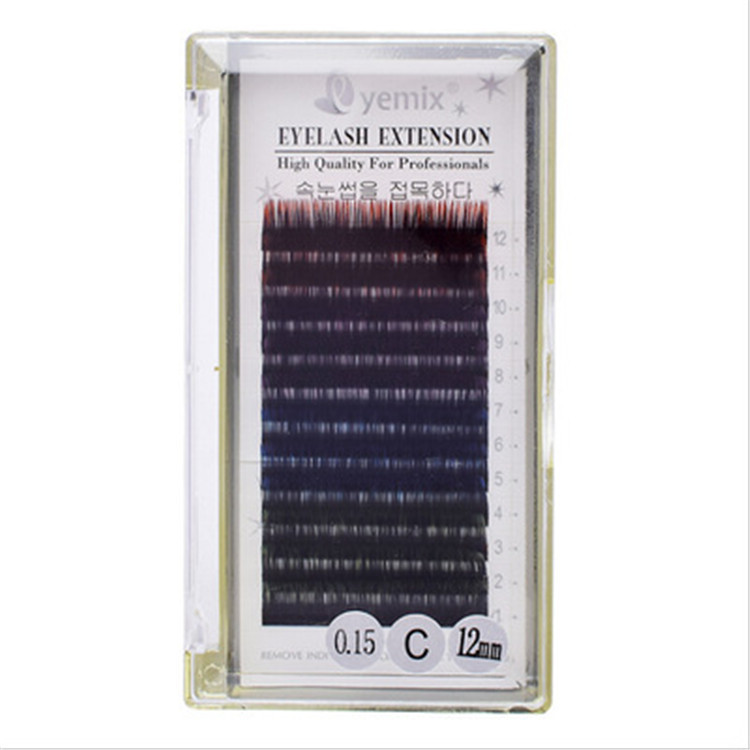 New Korean extended eyelash tips, four-color eyelash 0.15C curls, best-selling product, factory direct sale details Picture