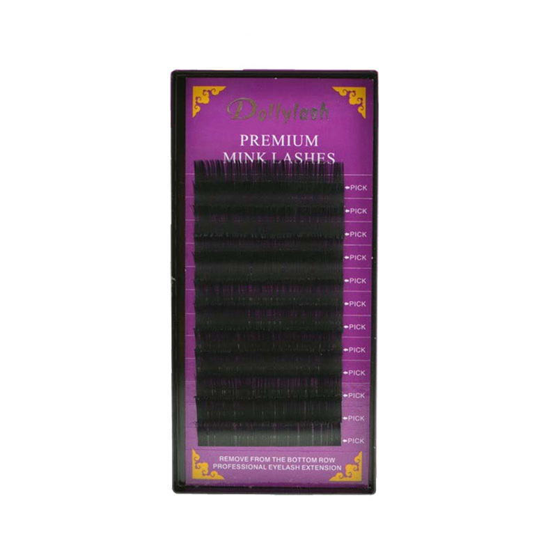 Ultra-fine faux mink velvet eyelash extensions, eyelash extensions, multi-row BCD curls, 8-15mm, one box, one length Item Picture