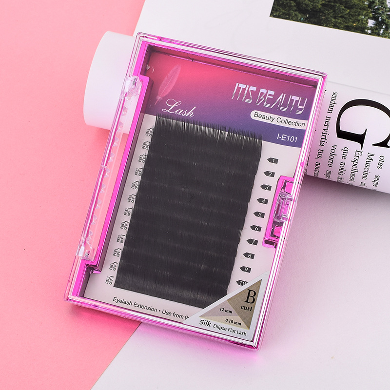New flat black eyelash extensions, close-knit eyelash extensions, 0.12 thickness B/C curls, direct sales from the manufacturer