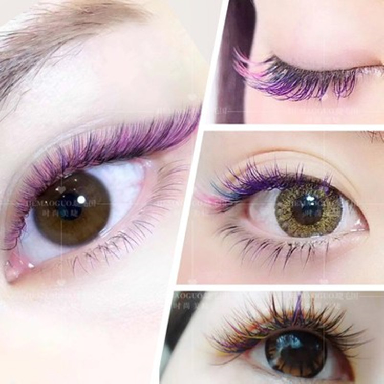 Mary's 1-pair new false eyelashes are thick, natural, with a gradient of colors and fashionable fiber hair eyelashes