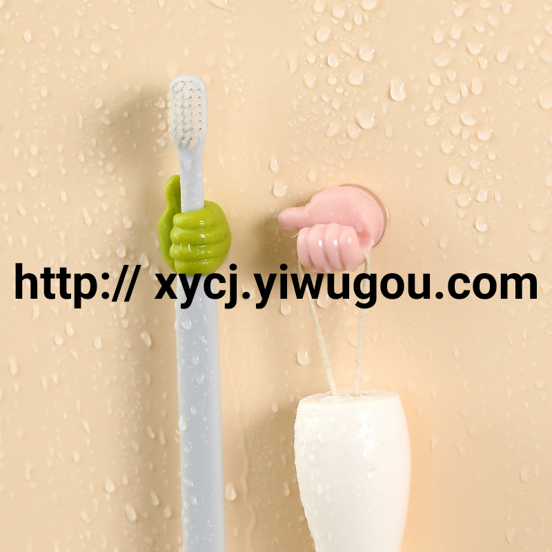 Thumb hook, kitchen and bathroom seamless adhesive hook, small hook on the car, no need for drilling, multi-functional data cable fixator