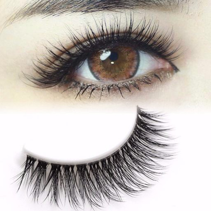 Reusable thick, natural and realistic false eyelashes, 3D stereoscopic performance eyelashes