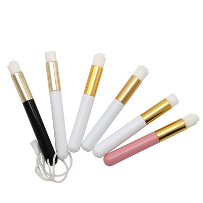 Nose wash brush, pore cleaning brush, nose shadow brush, facial cleansing brush, flat head brush, small nose brush, long-handled round head nose shadow brush, factory direct sales Specification image