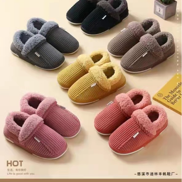 Cotton slippers lovers home warm thick floor wool slippers indoor anti - slip slippers wholesale thumbnail