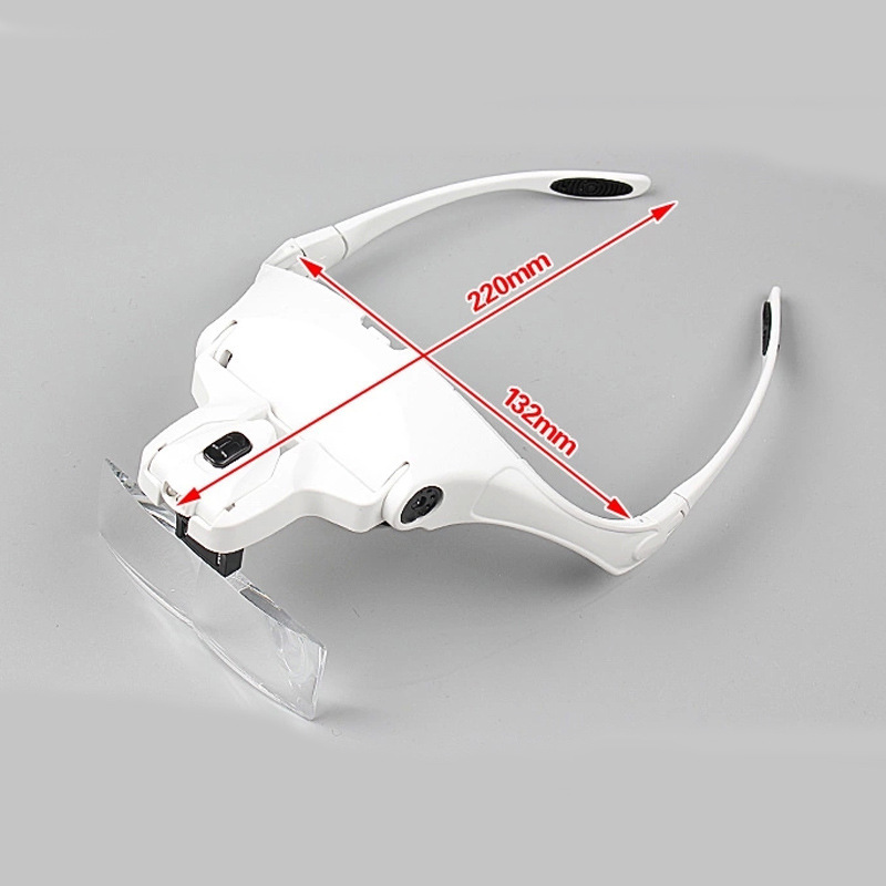 Tattoo Graft Magnifying Glass With Led Light For Elderly Reading Repair Inspection And Appraisal Multi-Gauge Lens Magnifying Glass Specification drawing