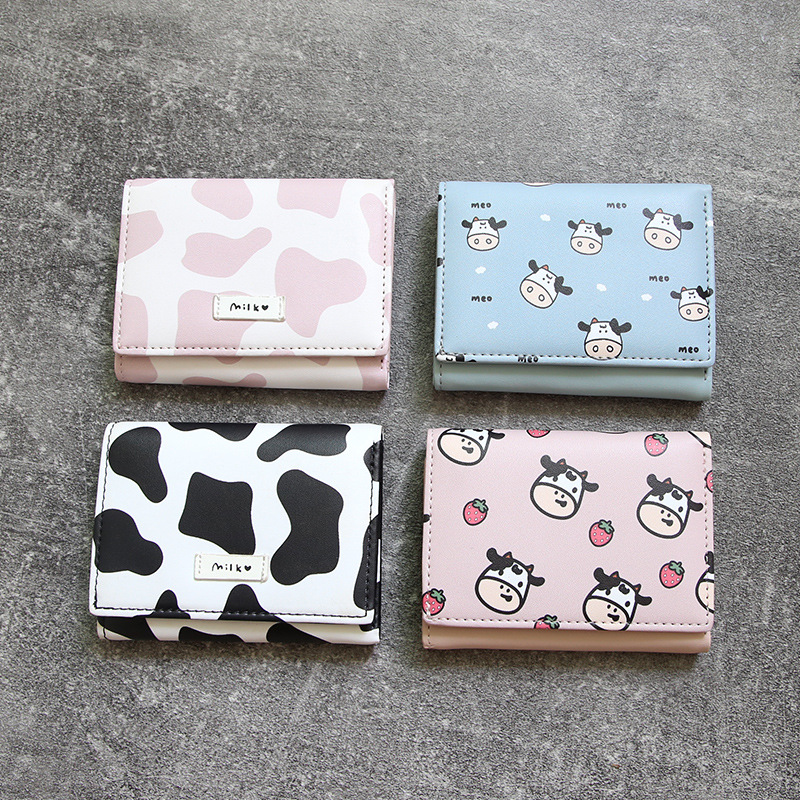 New multi-card short small coin purse lady mini wallet three fold wallet Japanese and South Korean version card bag woman