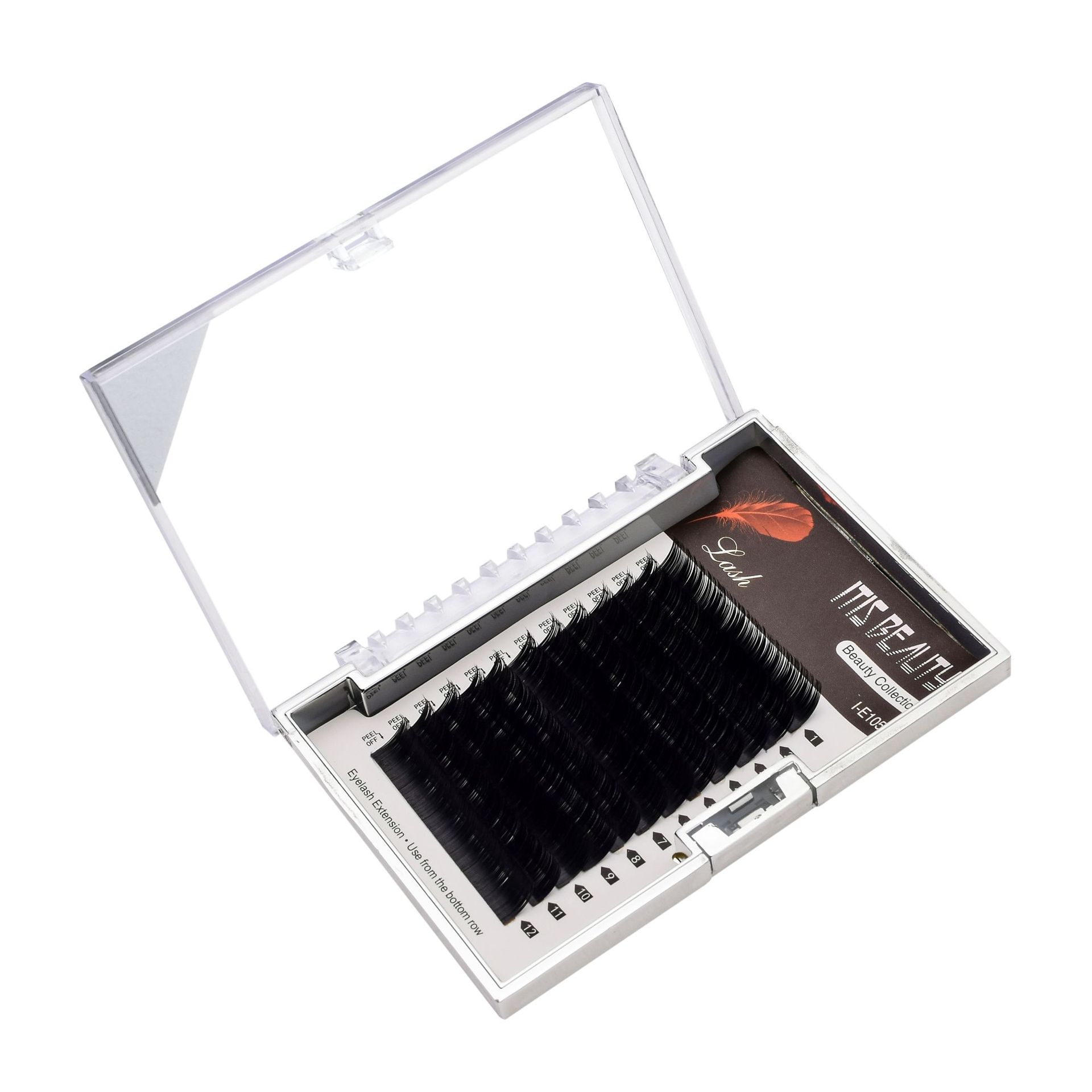 New 0.20 thick flat hair eyelash extensions, close-knit eyelash implants, B-curl false eyelashes, factory direct sales details Picture